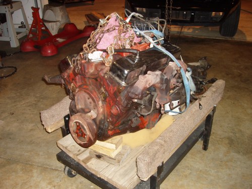1976 corvette engine removed